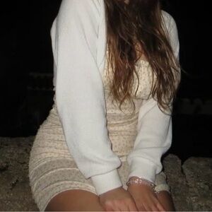 SHEIN Cream Midi Dress